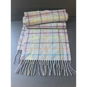 Wool Cashmere Plaid Preppy Academia Fringe Multi-Use Wrap Winter Scarf